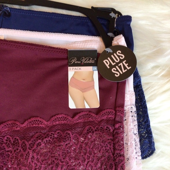 Prima Valentina Womens 3 Pack Lace Briefs Panties Size 2X - Picture 3 of 7